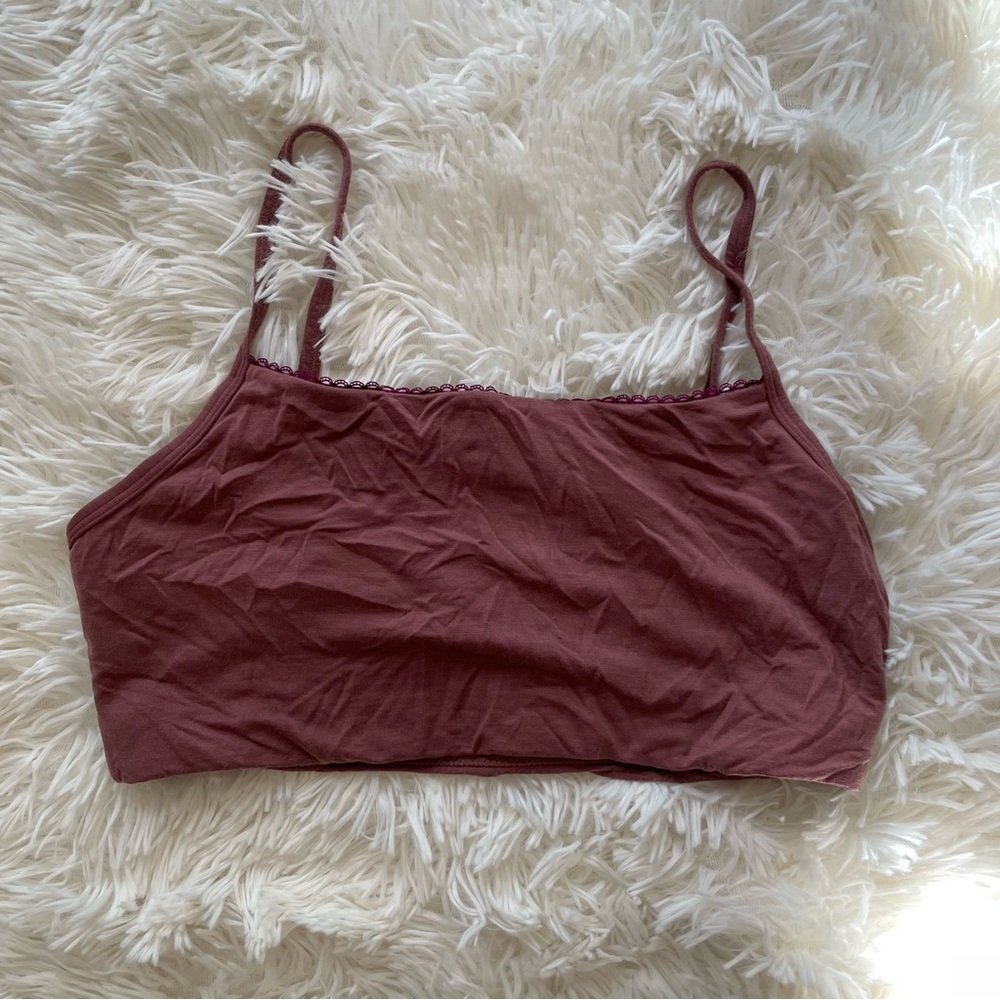 Parade flirty lace touch scoop bralette in toasted